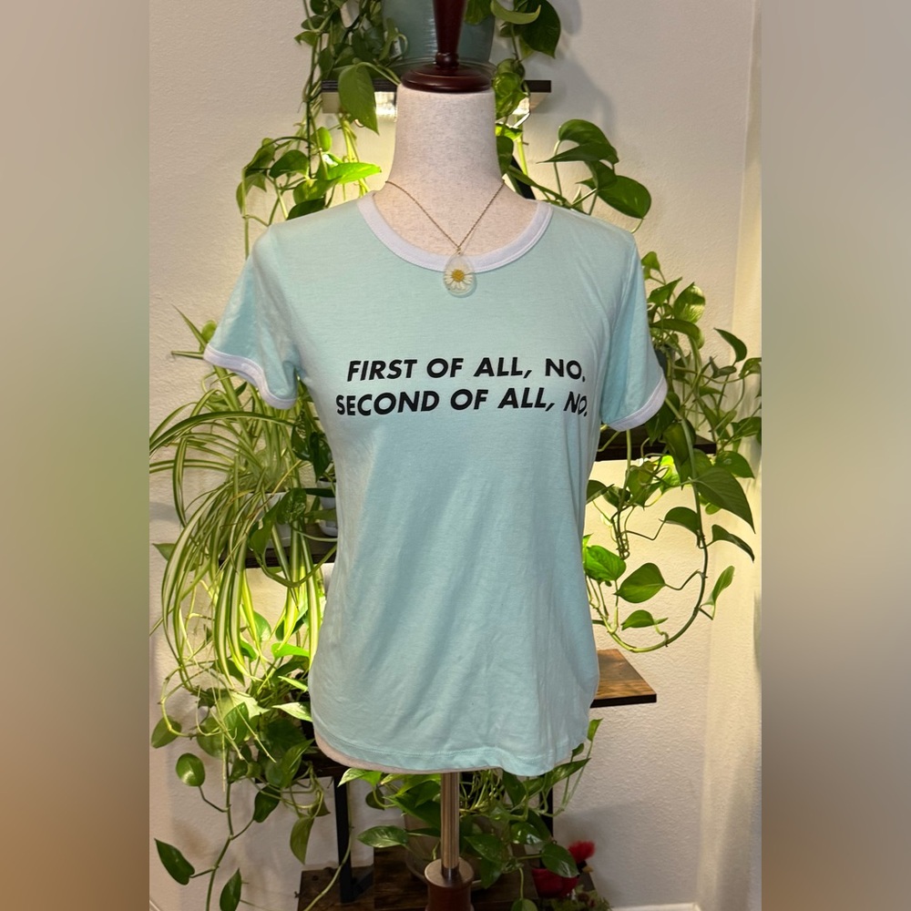 Streetwear Society Light Aqua Graphic Ringer Tee